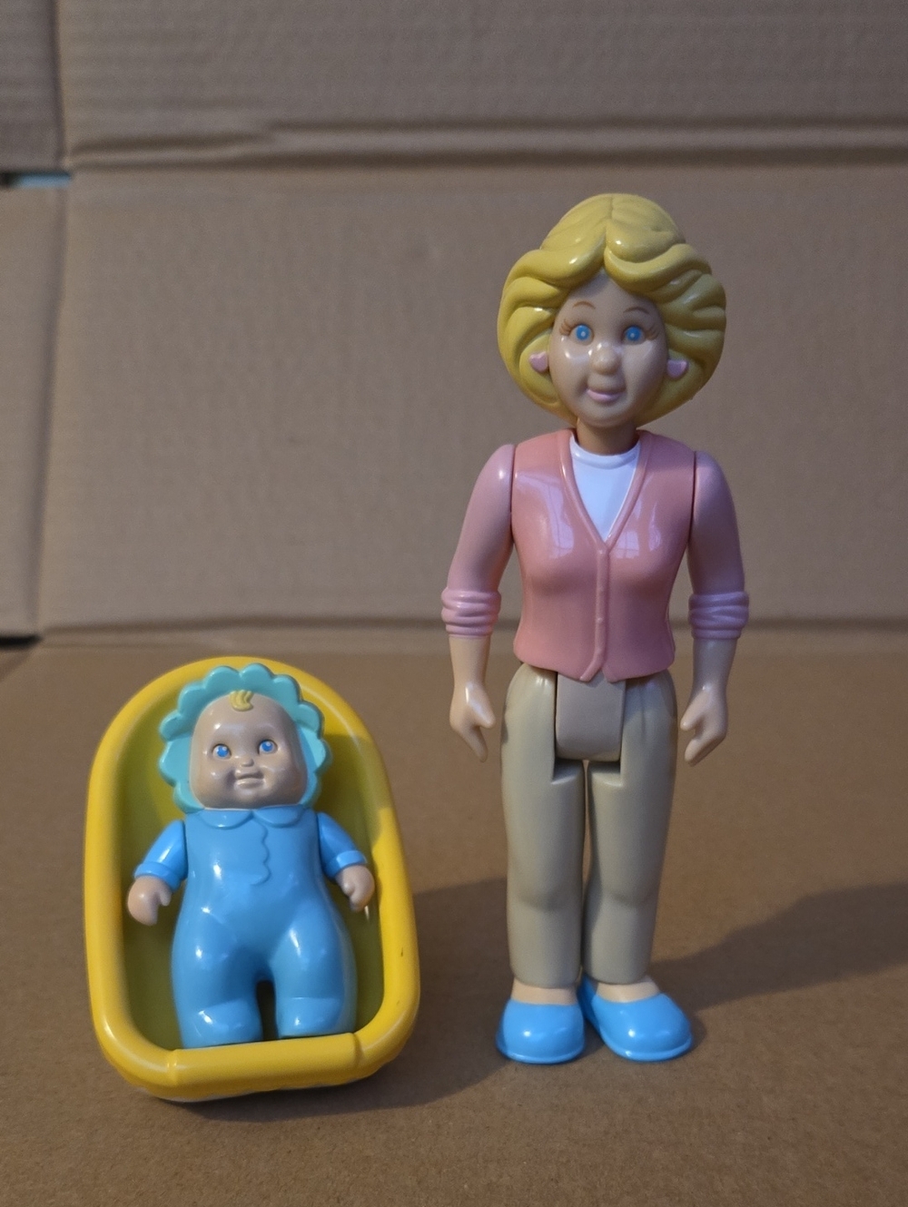 Vintage 90s Little Tikes Dollhouse Accessories - Mom, Baby, & Baby Seat - #1
